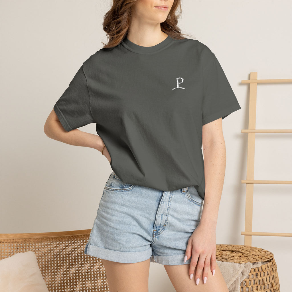 PROGREMINION Minimalist Polo 'P' Pocket T-Shirt - Black
