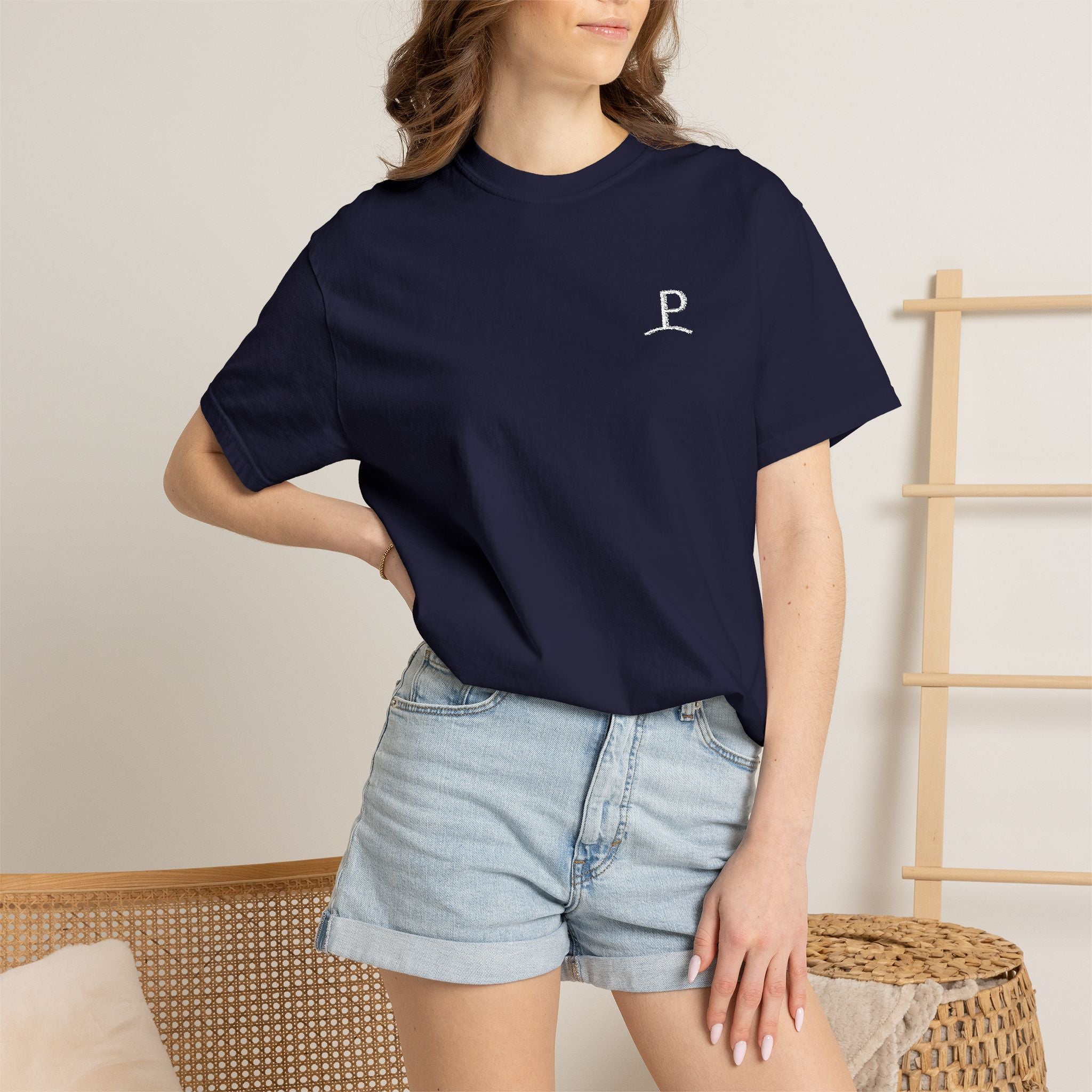 PROGREMINION Minimalist Polo 'P' Pocket T-Shirt - Black