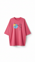 Oversized Tee in Cherry Pink