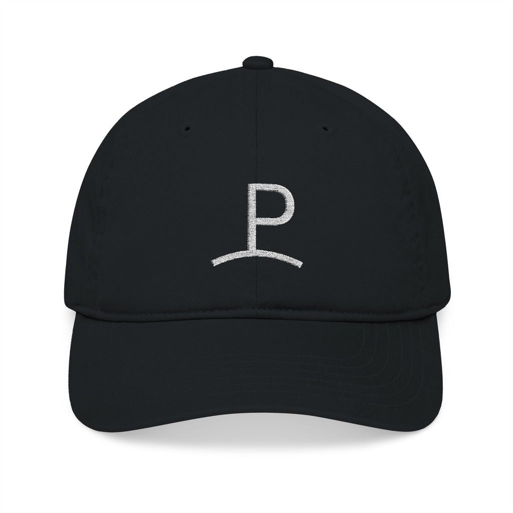 PROGREMINION Embroidered 'P' Logo Organic Baseball Cap — Minimal Monogram Hat